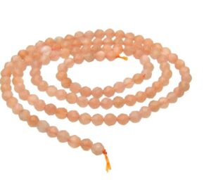 sunstone 3mm faceted round beads natural gemstone