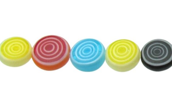 millefiori disc target glass beads