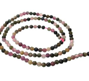 tourmaline faceted 3mm beads
