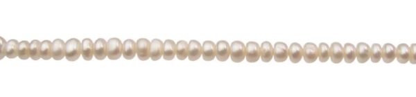 white rondelle freshwater pearls