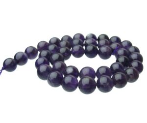 amethyst 10mm round gemstone beads