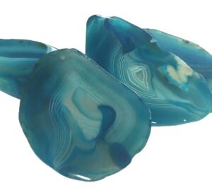 blue agate slice pendant