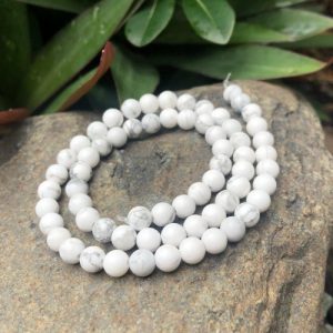 howlite gemstone round beads 6mm natural crystals