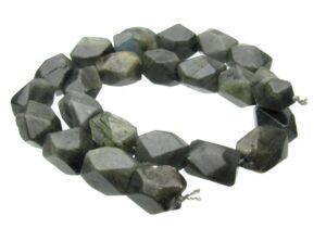 labradorite faceted nugget beads