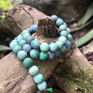 matte chrysocolla 8mm round gemstone beads
