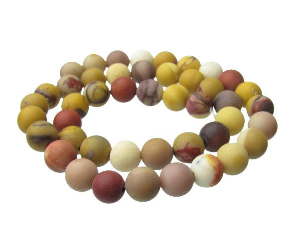 matte mookaite 8mm round gemstone beads