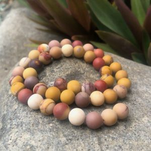 matte mookaite 8mm round gemstone beads