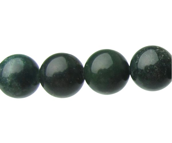 moss agate 8mm round gemstone beads