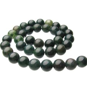 moss agate round 10mm gemstone beads natural