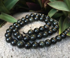 rainbow obsidian 8mm round beads