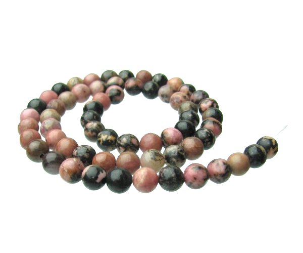 rhodonite gemstone round beads 6mm