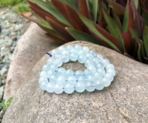 aquamarine gemstone beads natural crystals 8mm round