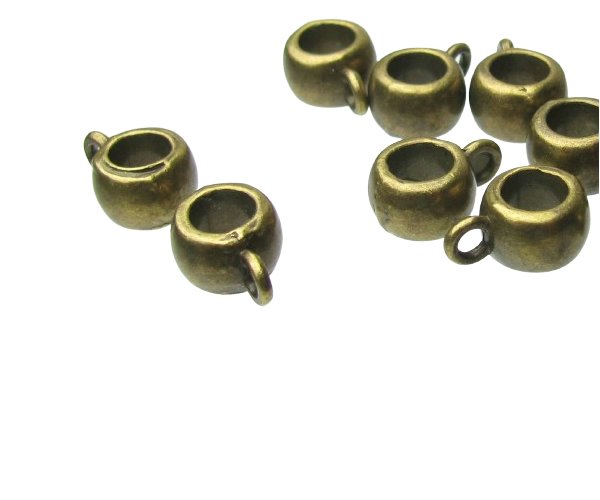 bronze toned bail beads