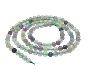 fluorite faceted 3mm gemstone beads