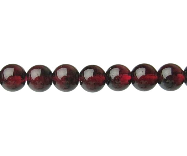garnet 4mm round gemstone beads natural crystals