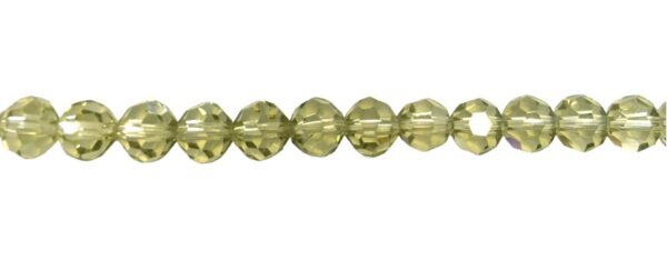 light olive crystal round beads 8mm