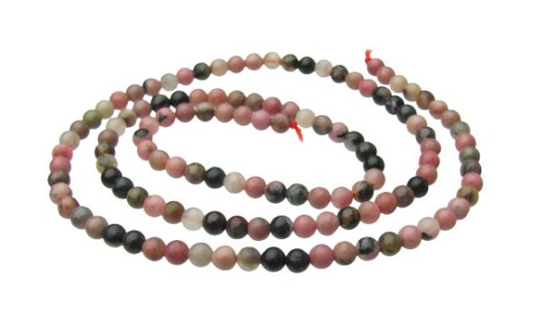 rhodonite gemstone round beads 3mm