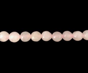 rose quartz faceted gemstone round beads 6mm natural crystals