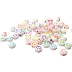 smiley face acrylic beads plastic
