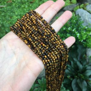 tiger eye 3mm round beads