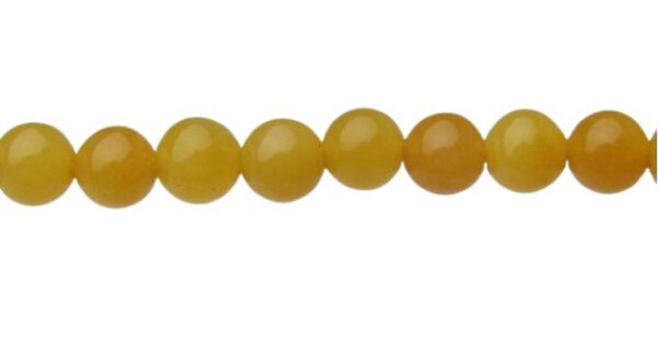 yellow jade 3mm round gemstone beads