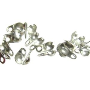 Nickel Silver Toned Side-closing Clamshell [approx.100pcs]