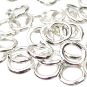 Bright Silver Toned Jump Rings 4mm - 100pcs