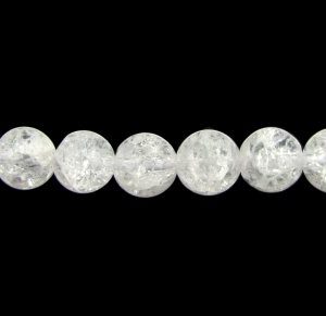 Cracked Quartz Gemstone Round Beads - 6mm [strand]