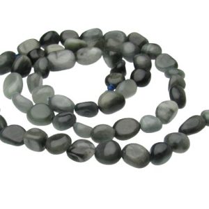 hawk's eye jasper pebble gemstone beads