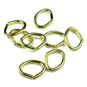 Gold toned Oval Jump rings 7x4mm [approx 100pcs]