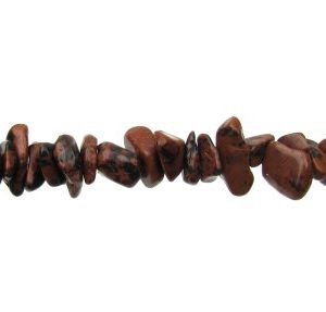 Mahogany Obsidian Gemstone Chip Beads [long strand]