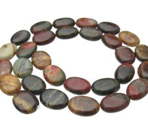 picasso jasper gemstone oval beads