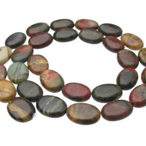 picasso jasper gemstone oval beads