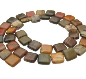 picasso jasper square gemstone beads