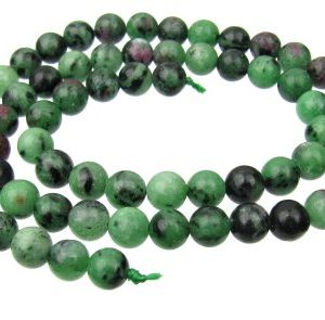 Ruby Zoisite Gemstone Round Beads - 6mm [strand]