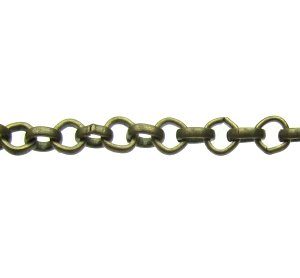 Bronze Toned Iron Fine Belcher Chain 2mm [per metre]