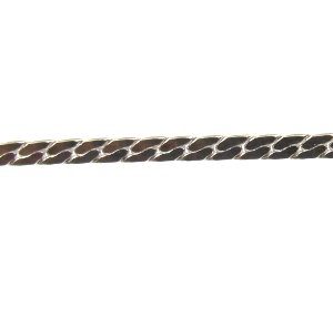 Bright Silver Toned Fine Brass Chain 1.6mm [per metre]