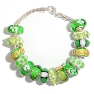 Sterling Silver Core Beads - Greens - 10pack.