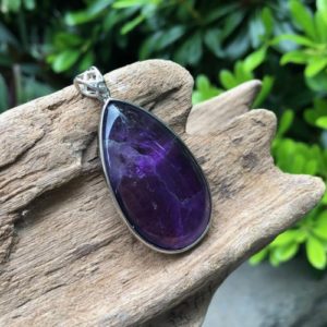 amethyst gemstone drop pendant australia