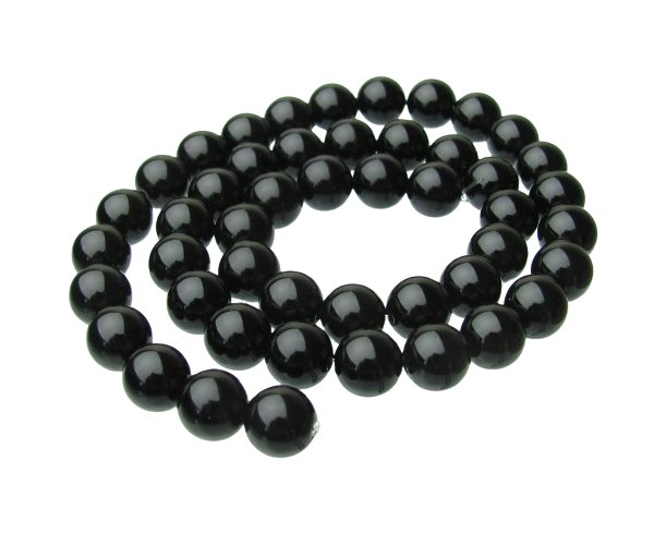 black onyx 8mm round gemstone beads