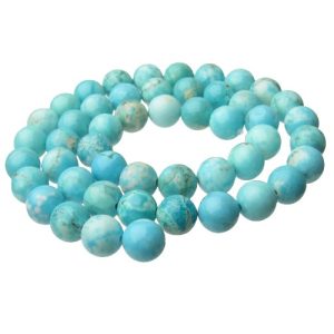 turquoise magnesite 8mm round gemstone beads