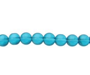 aqua blue glass round beads 10mm