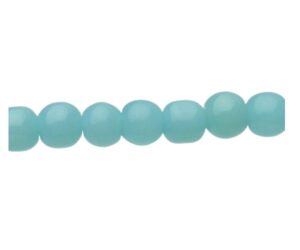 nilky blue glass round beads 4mm