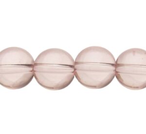 rose pink glass round beads 10mm