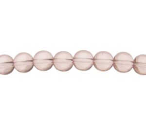 rose pink glass round beads 10mm
