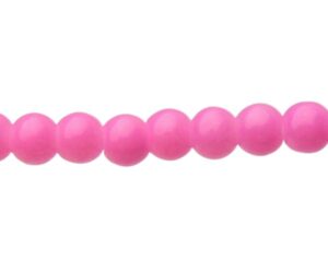 solid pink glass beads 4mm