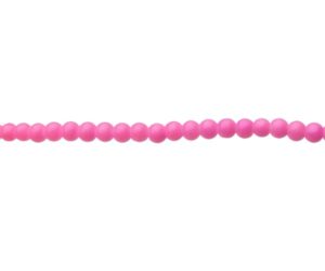 solid pink glass beads 4mm