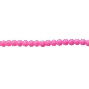 solid pink glass beads 4mm