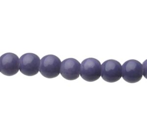 solid purple glass beads 4mm round