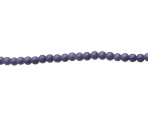 solid purple glass beads 4mm round